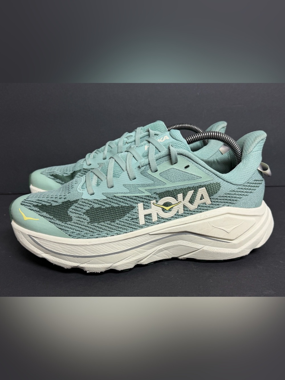 Hoka One One Challenger 8 Lace Up Low Top Men's Sneakers Jade/Truffle Size 9D
